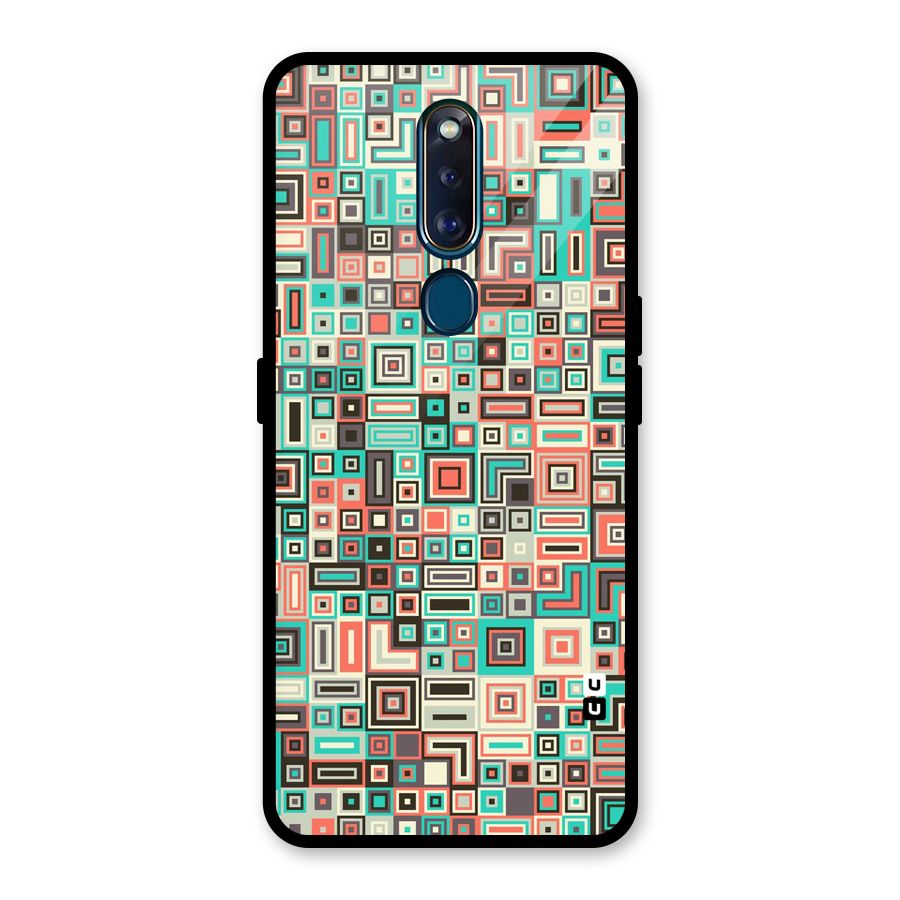 Pretty Boxes Design Glass Back Case for Oppo F11 Pro