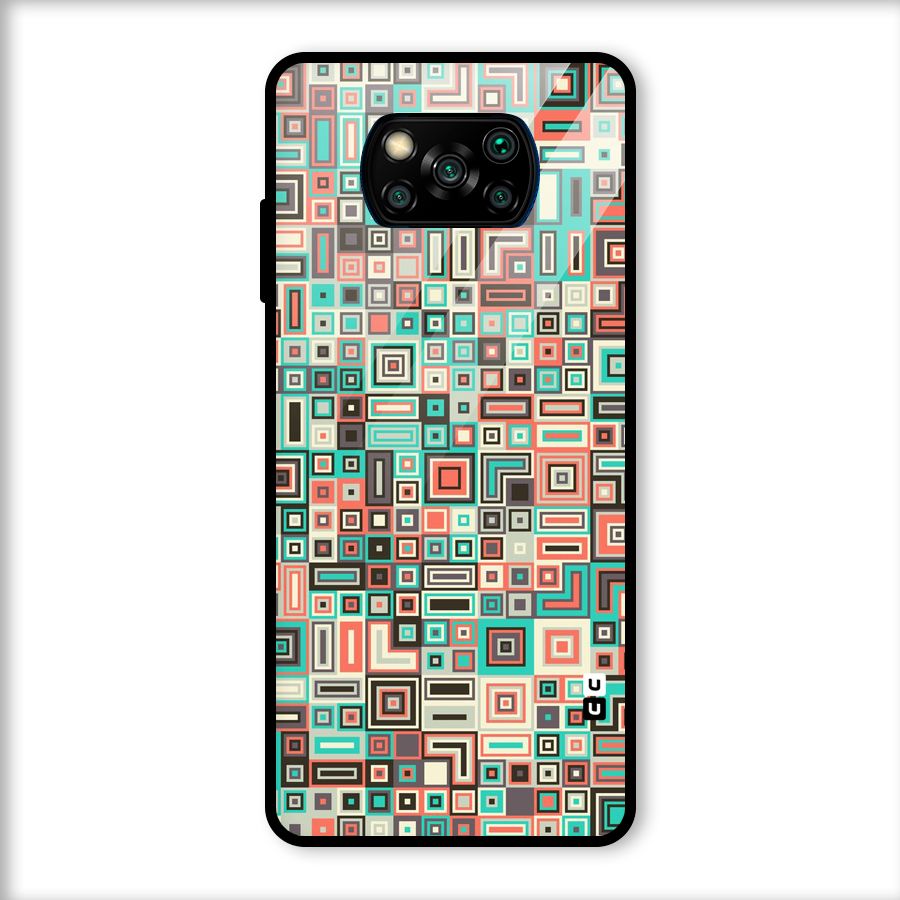 Pretty Boxes Design Glass Back Case for Poco X3