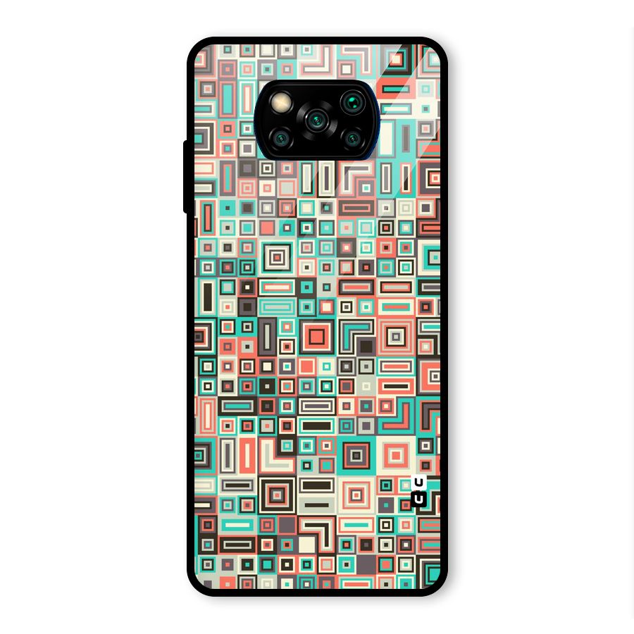 Pretty Boxes Design Glass Back Case for Poco X3 Pro