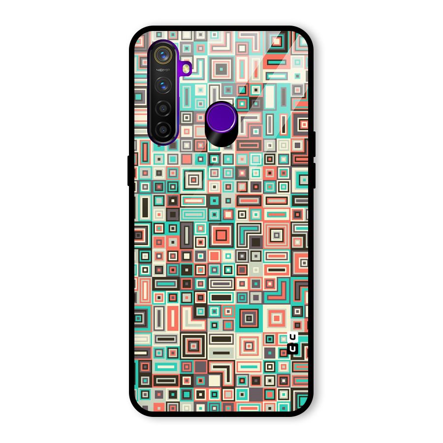 Pretty Boxes Design Glass Back Case for Realme 5 Pro