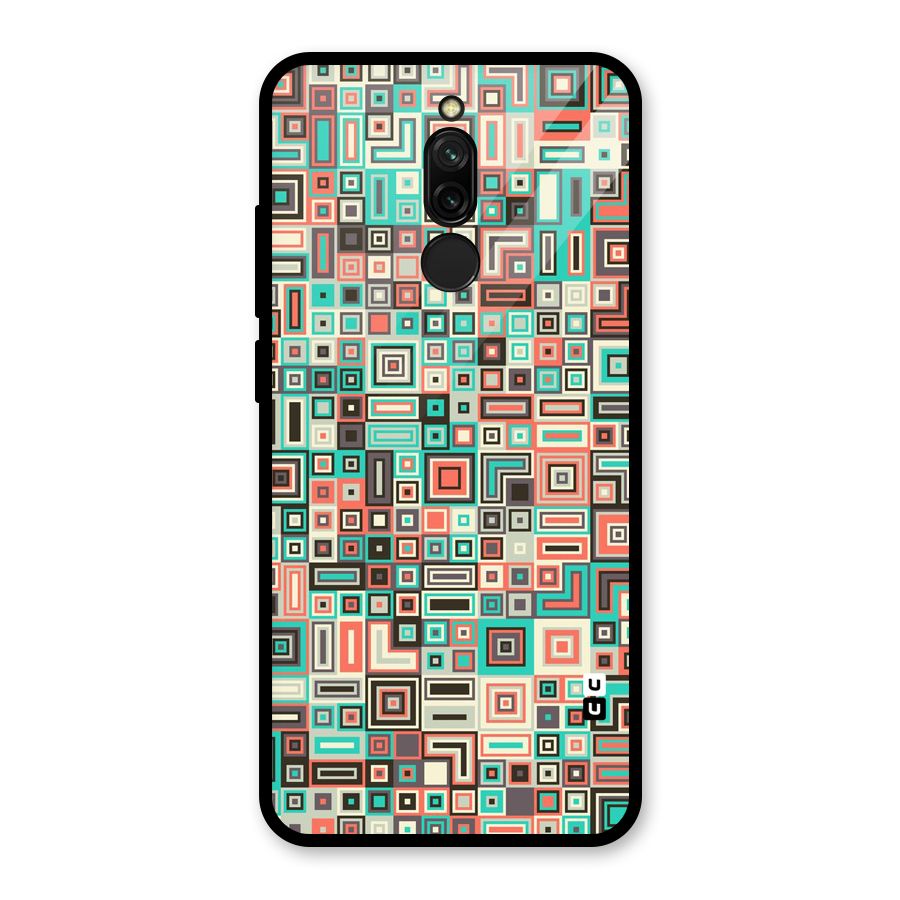 Pretty Boxes Design Glass Back Case for Redmi 8