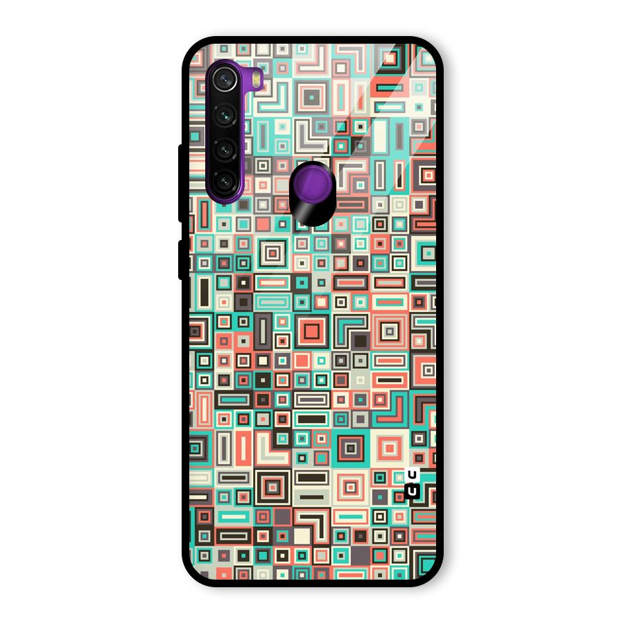 Pretty Boxes Design Glass Back Case for Redmi Note 8