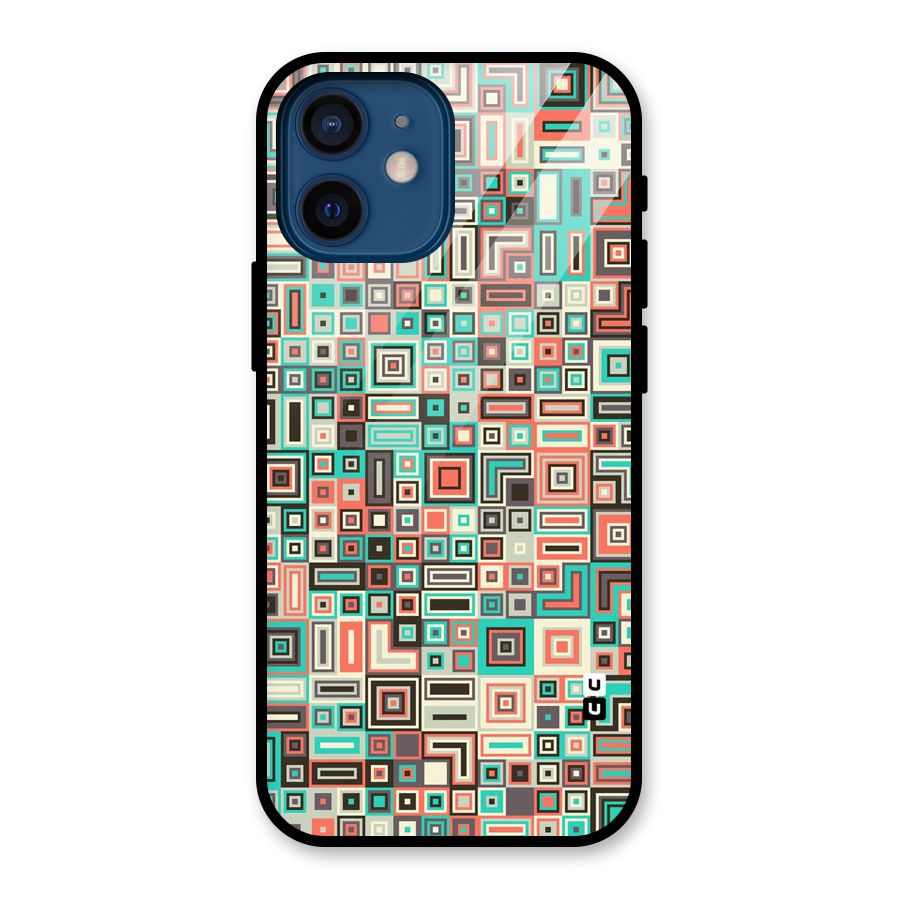 Pretty Boxes Design Glass Back Case for iPhone 12 Mini
