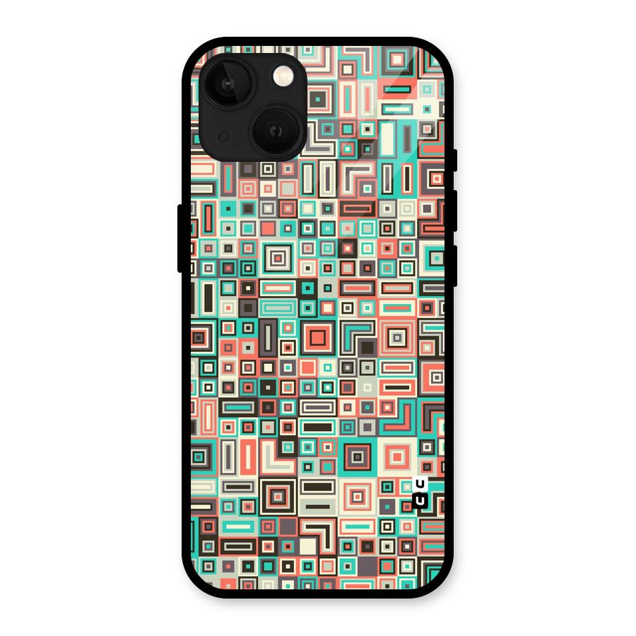 Pretty Boxes Design Glass Back Case for iPhone 13