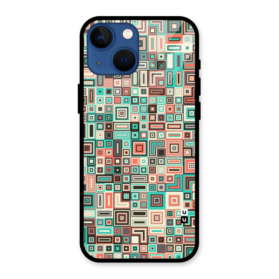 Pretty Boxes Design Glass Back Case for iPhone 13 Mini