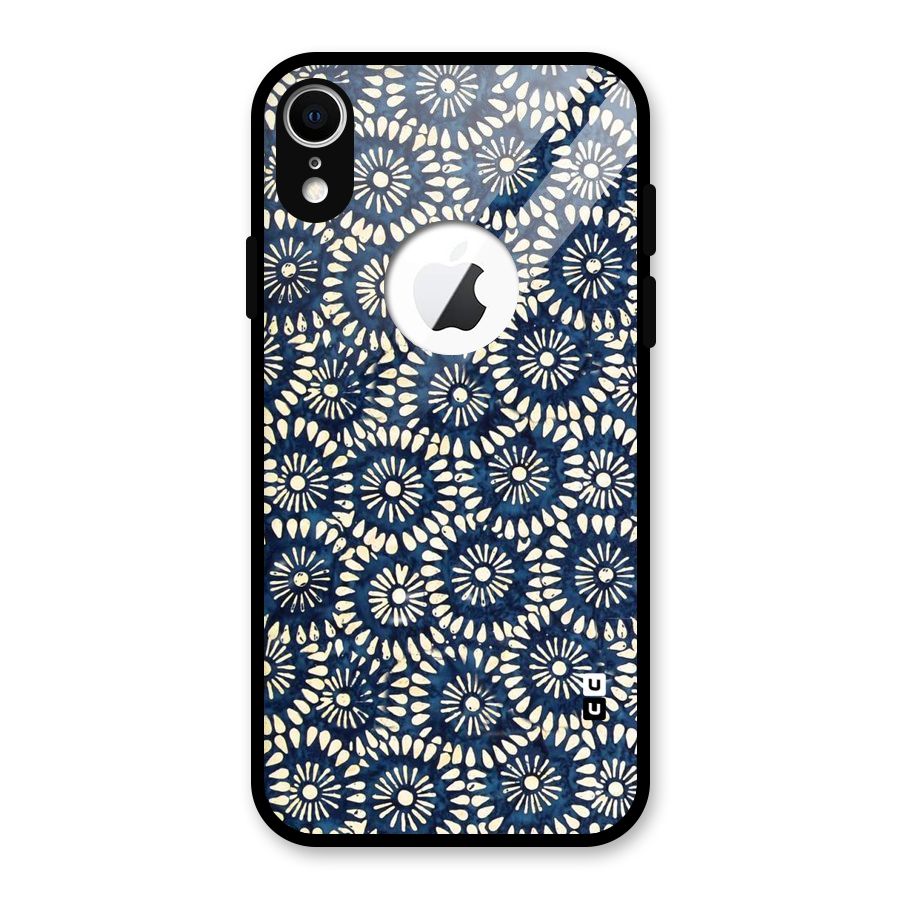 Pretty Circles Glass Back Case for iPhone XR Logo Cut