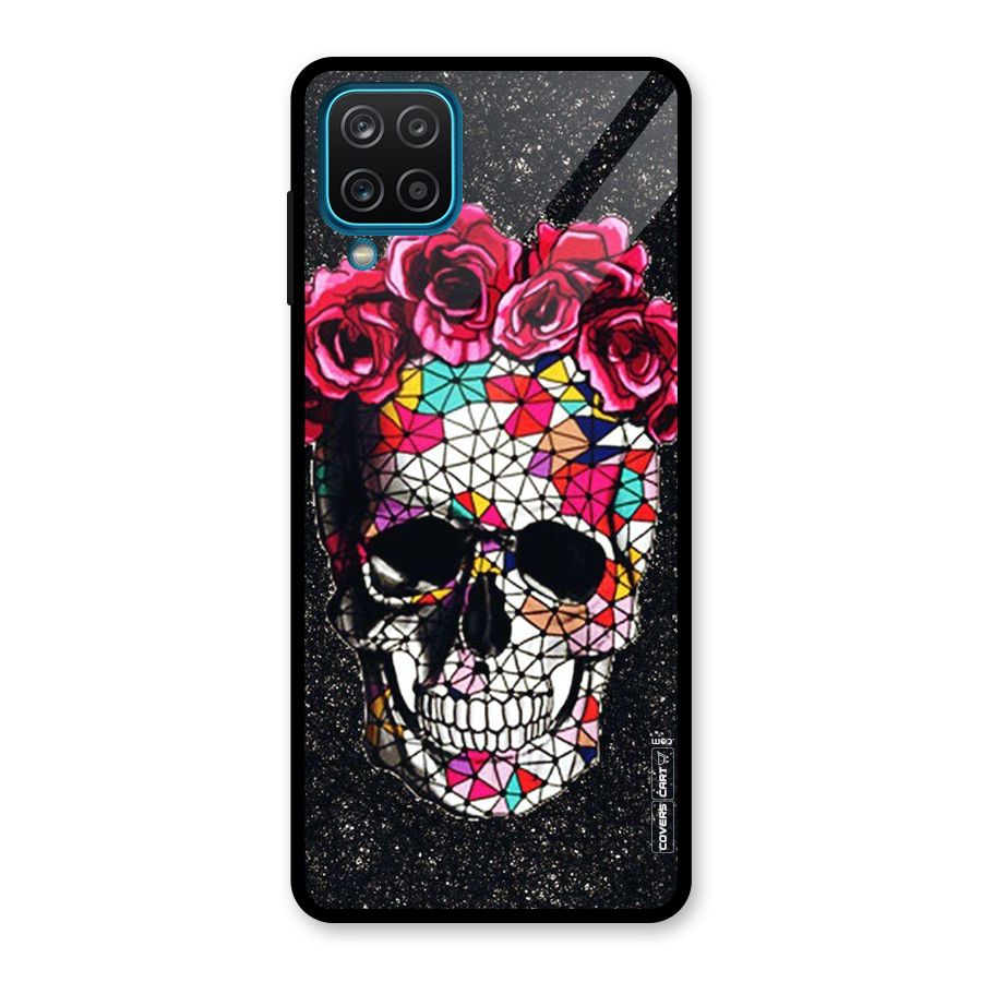 Pretty Dead Face Glass Back Case for Galaxy A12