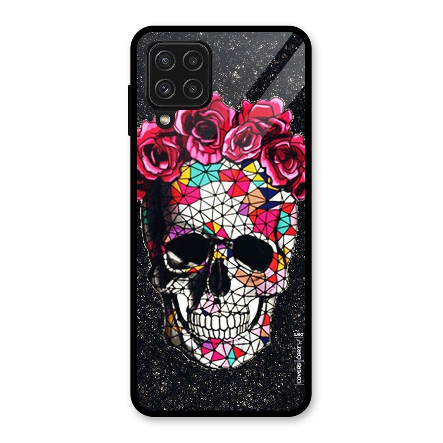 Pretty Dead Face Glass Back Case for Galaxy A22 4G