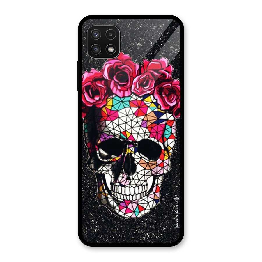 Pretty Dead Face Glass Back Case for Galaxy A22 5G