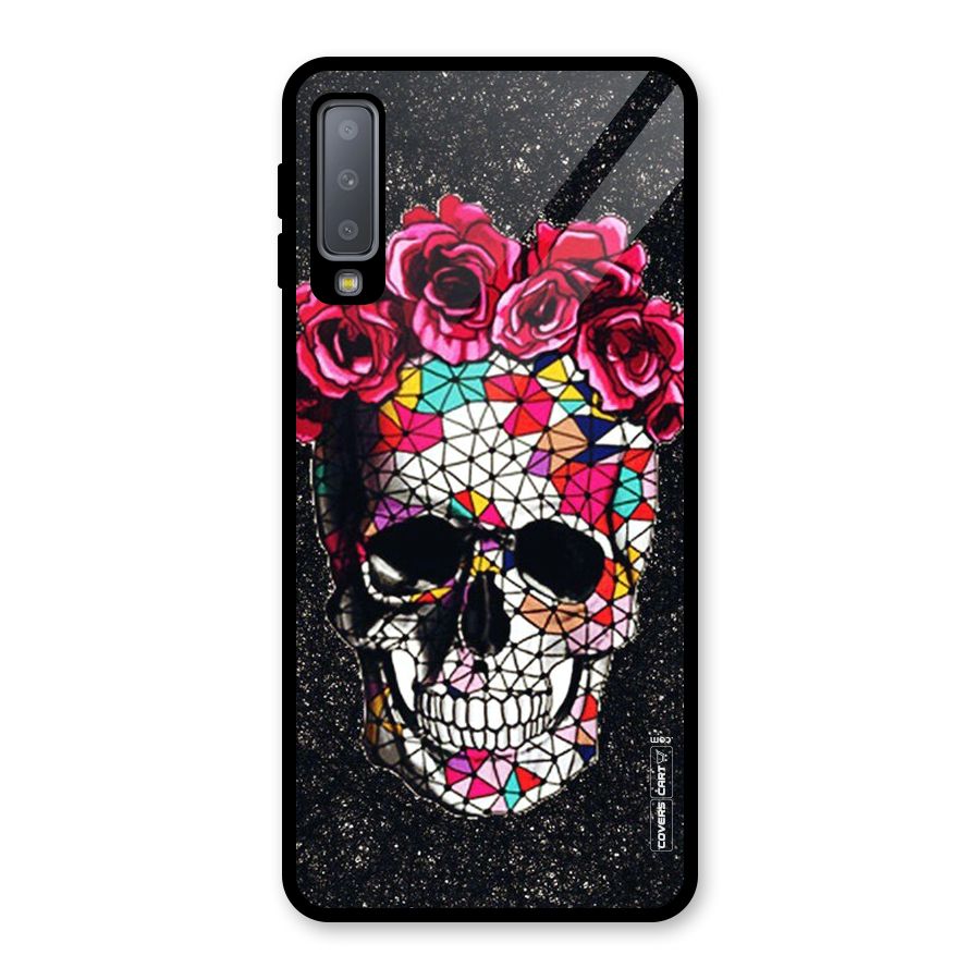 Pretty Dead Face Glass Back Case for Galaxy A7 (2018)