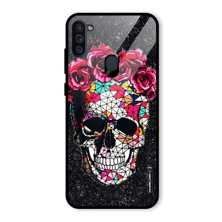 Pretty Dead Face Glass Back Case for Galaxy M11