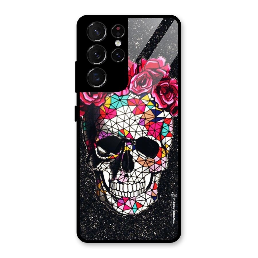 Pretty Dead Face Glass Back Case for Galaxy S21 Ultra 5G