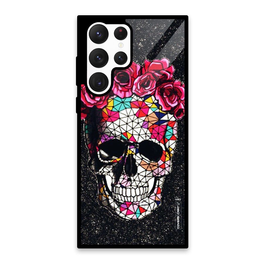 Pretty Dead Face Glass Back Case for Galaxy S22 Ultra 5G