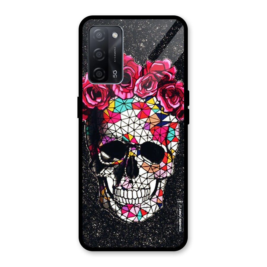 Pretty Dead Face Glass Back Case for Oppo A53s 5G