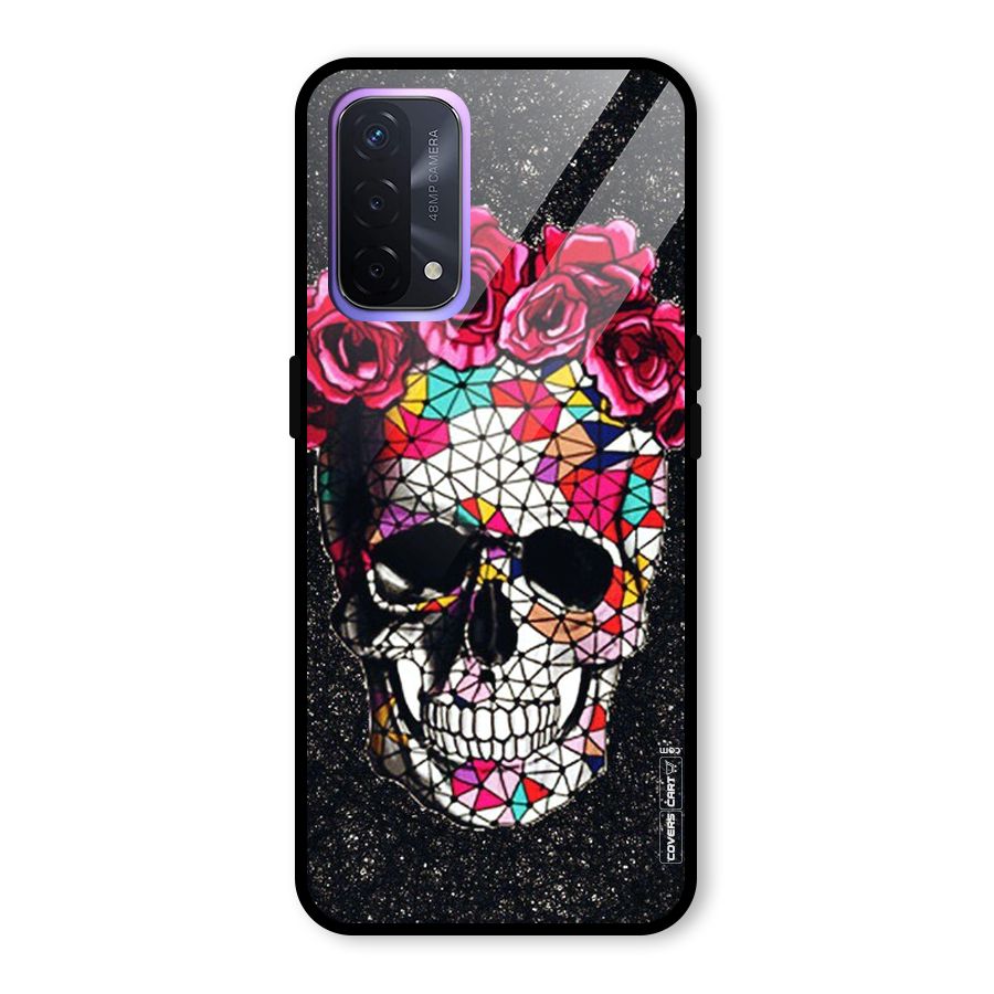 Pretty Dead Face Glass Back Case for Oppo A74 5G