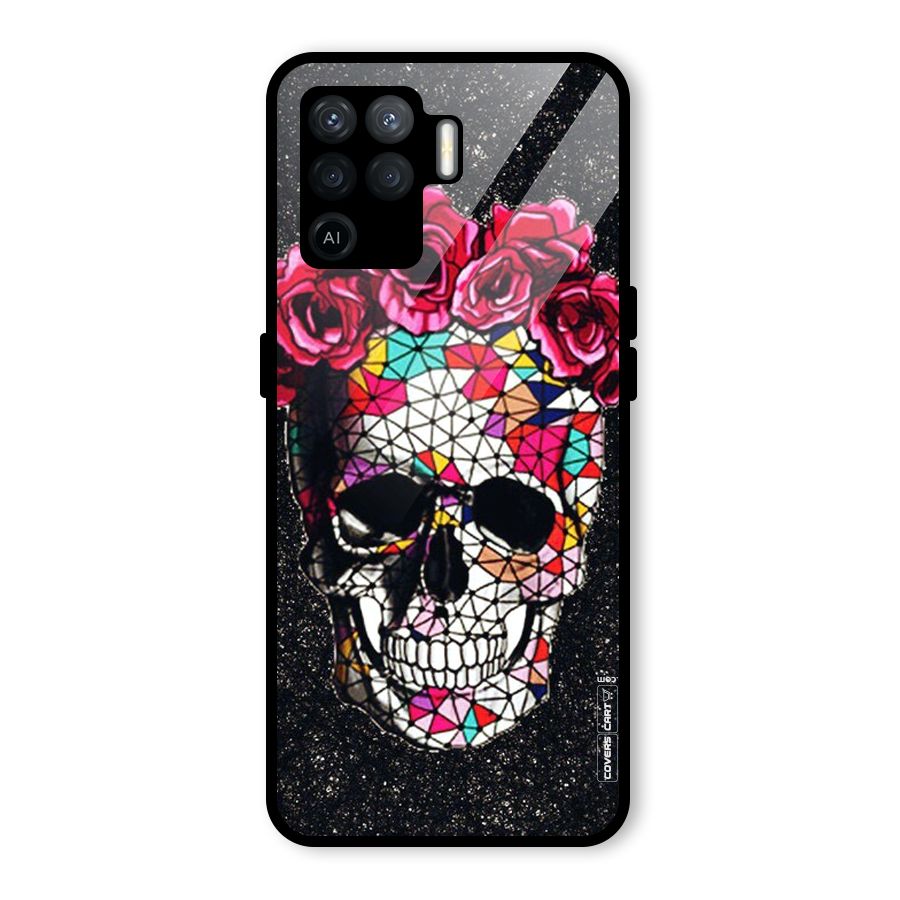 Pretty Dead Face Glass Back Case for Oppo F19 Pro