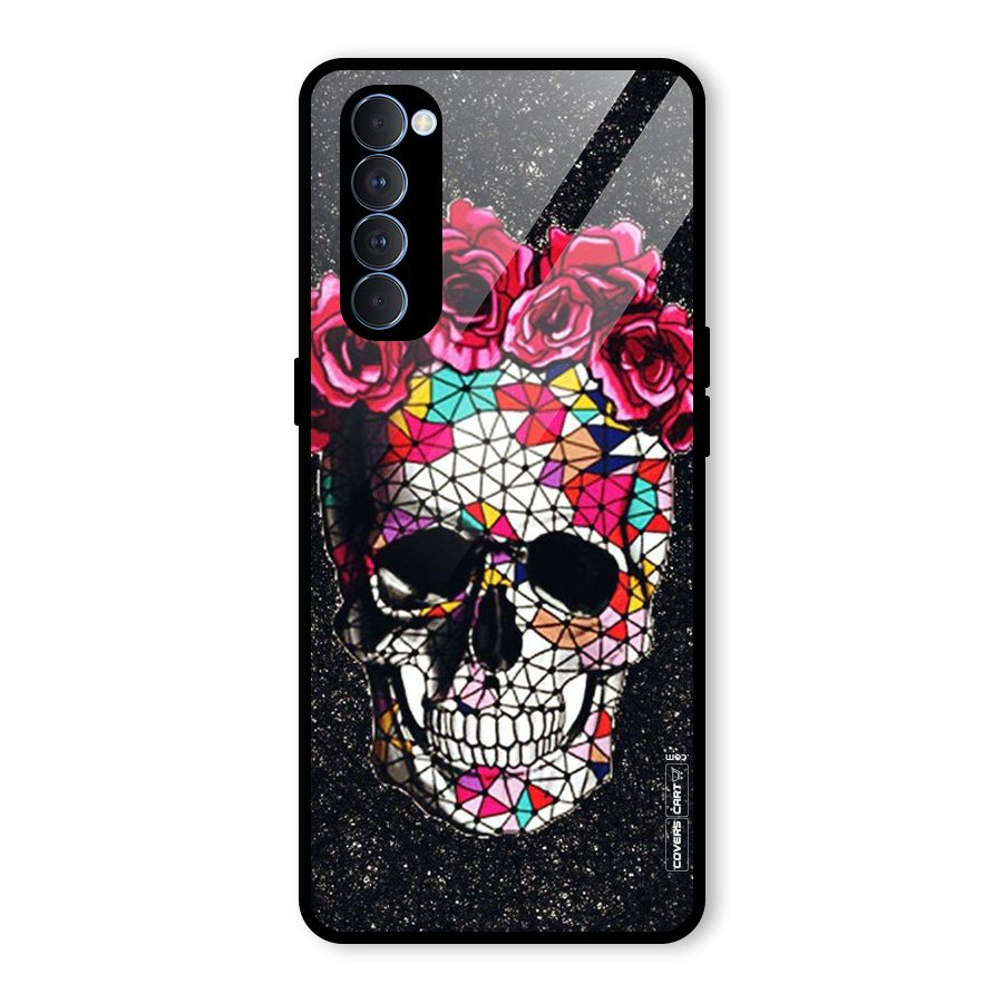 Pretty Dead Face Glass Back Case for Oppo Reno4 Pro