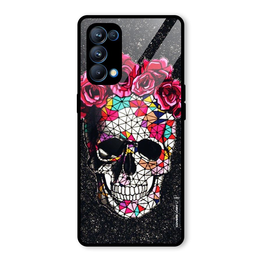 Pretty Dead Face Glass Back Case for Oppo Reno5 Pro 5G