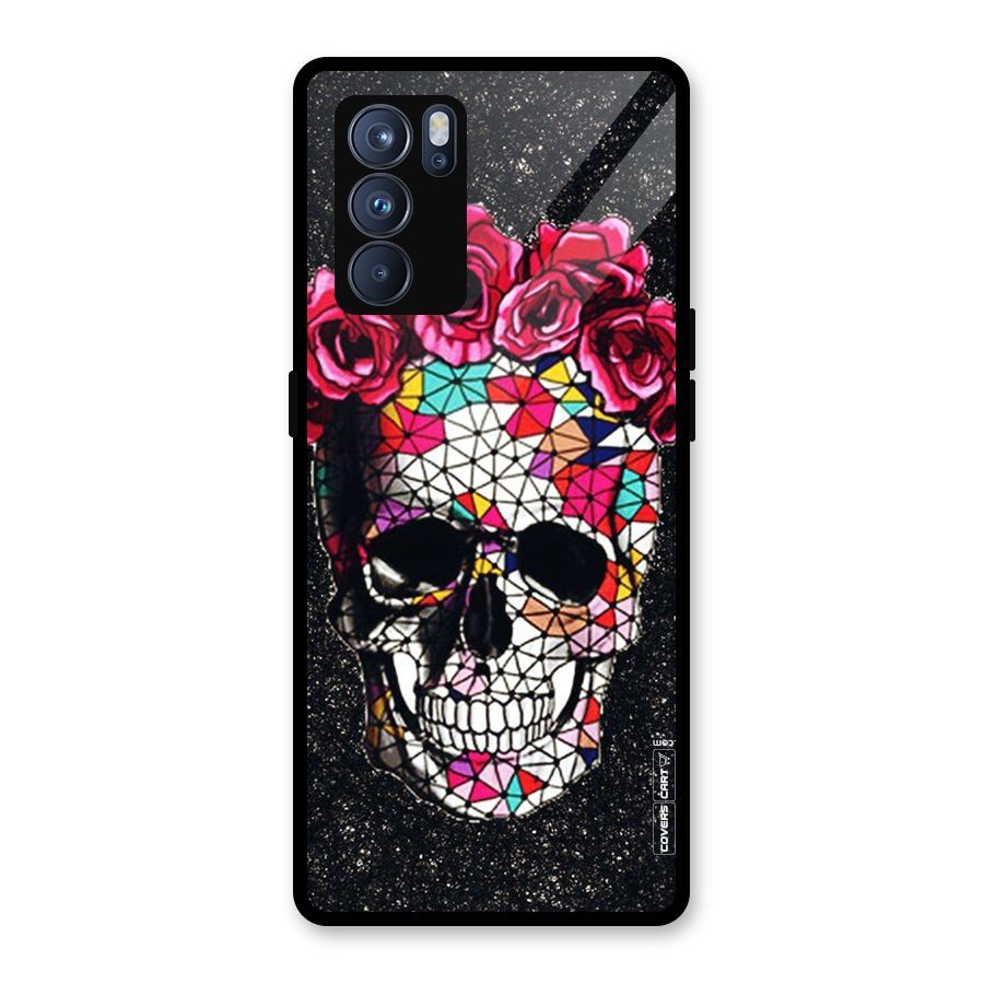 Pretty Dead Face Glass Back Case for Oppo Reno6 Pro 5G