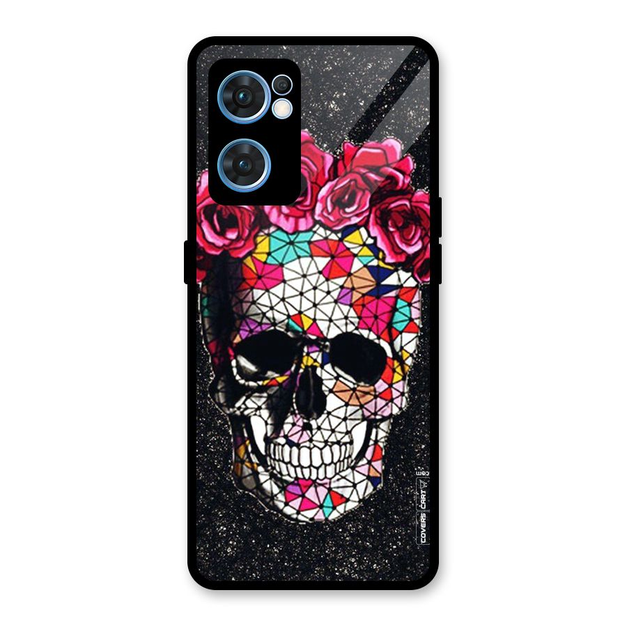 Pretty Dead Face Glass Back Case for Oppo Reno7 5G