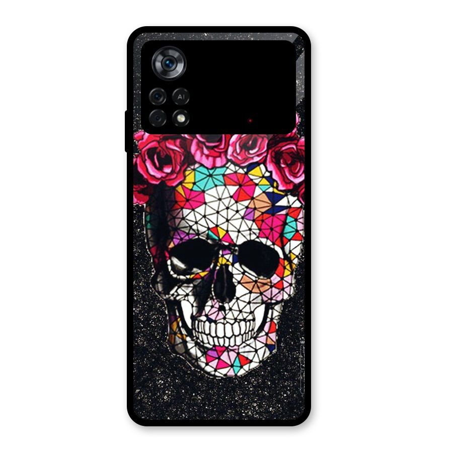 Pretty Dead Face Glass Back Case for Poco X4 Pro 5G