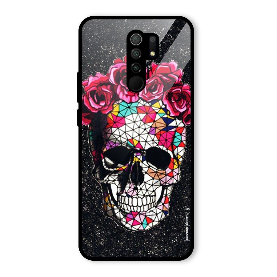 Pretty Dead Face Glass Back Case for Redmi 9 Prime