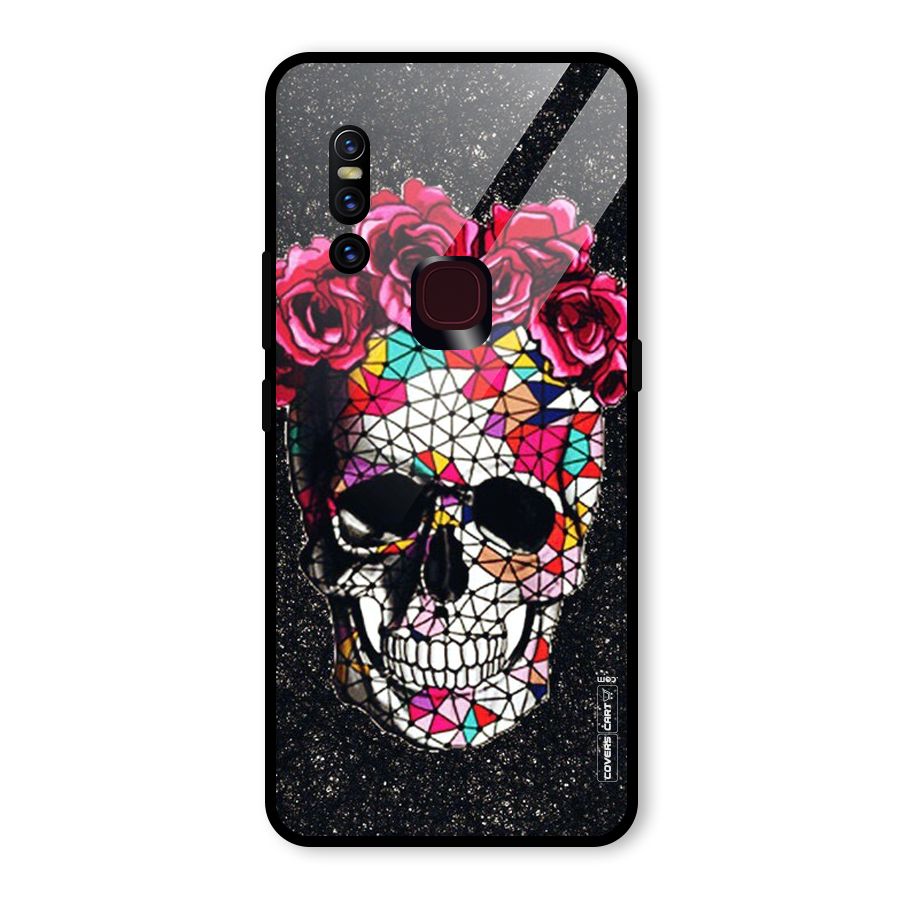 Pretty Dead Face Glass Back Case for Vivo V15