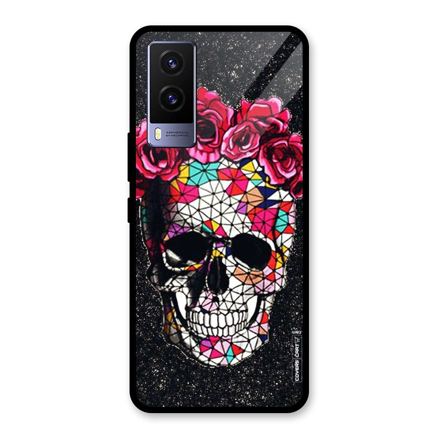 Pretty Dead Face Glass Back Case for Vivo V21e 5G