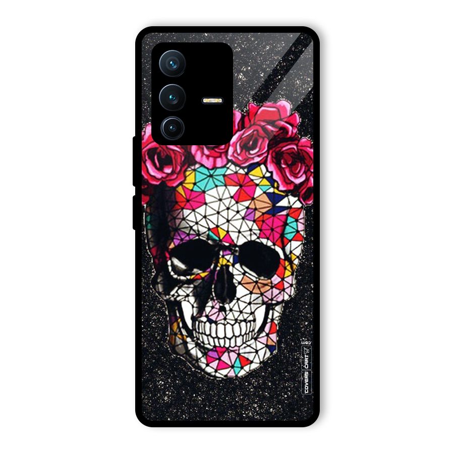Pretty Dead Face Glass Back Case for Vivo V23 Pro