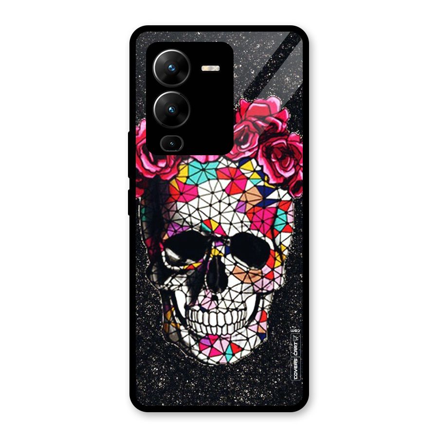 Pretty Dead Face Glass Back Case for Vivo V25 Pro