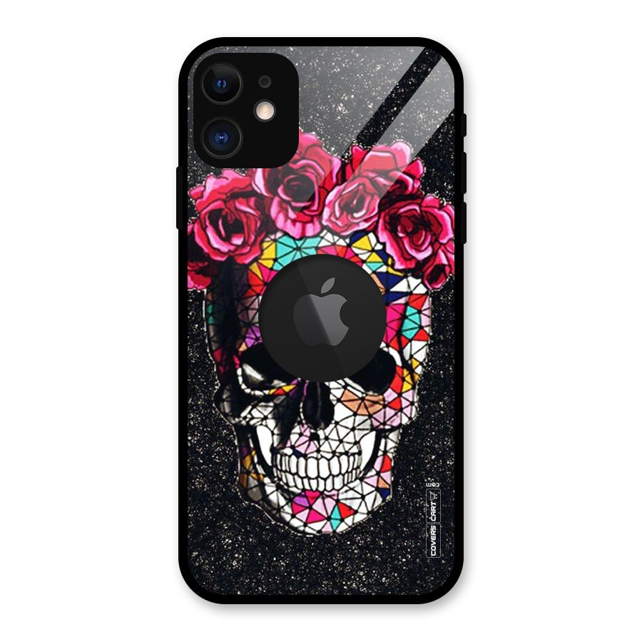 Pretty Dead Face Glass Back Case for iPhone 11 Logo Cut