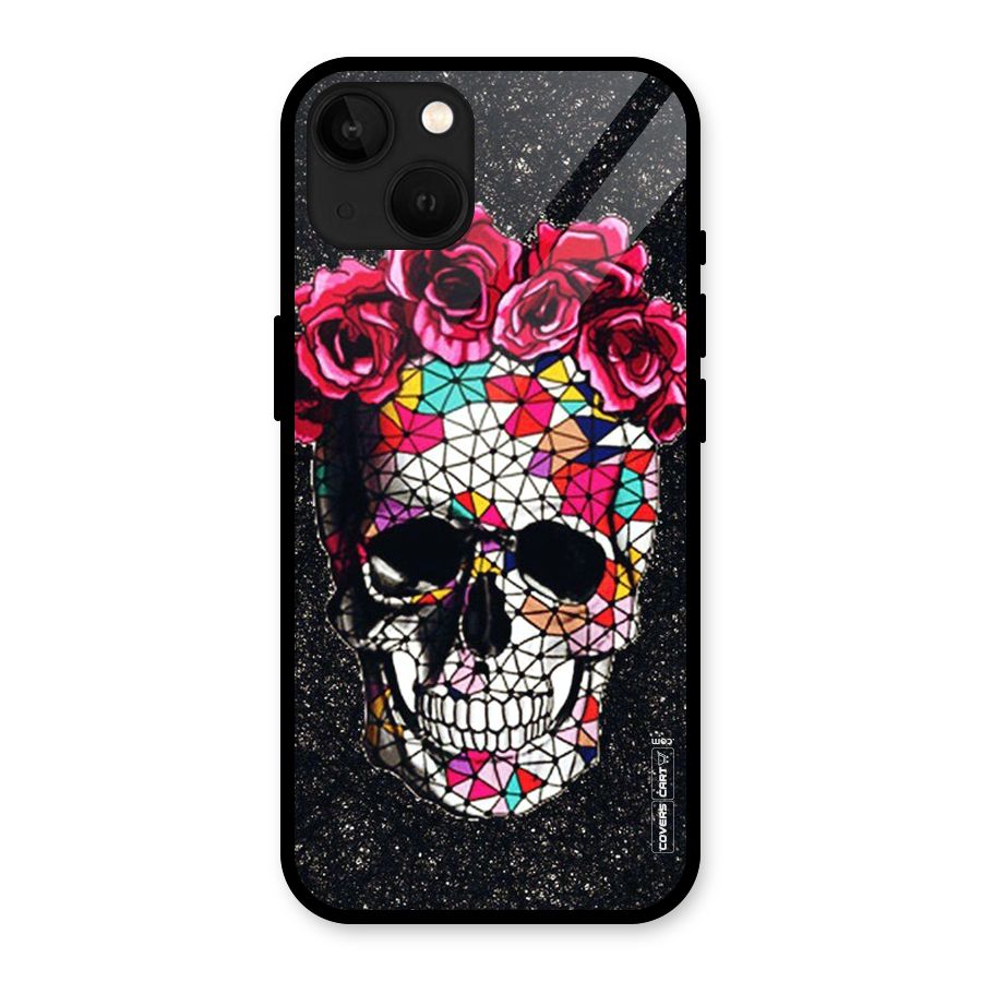 Pretty Dead Face Glass Back Case for iPhone 13