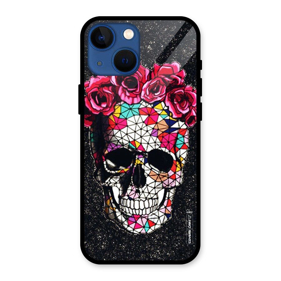 Pretty Dead Face Glass Back Case for iPhone 13 Mini