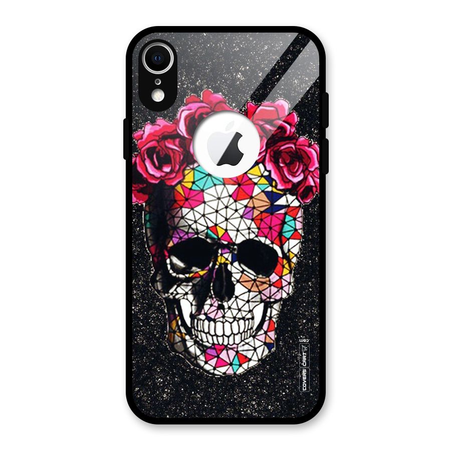 Pretty Dead Face Glass Back Case for iPhone XR Logo Cut