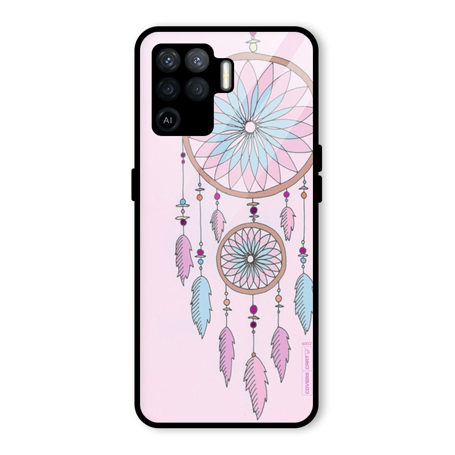 Pretty Dream Catcher Glass Back Case for Oppo F19 Pro