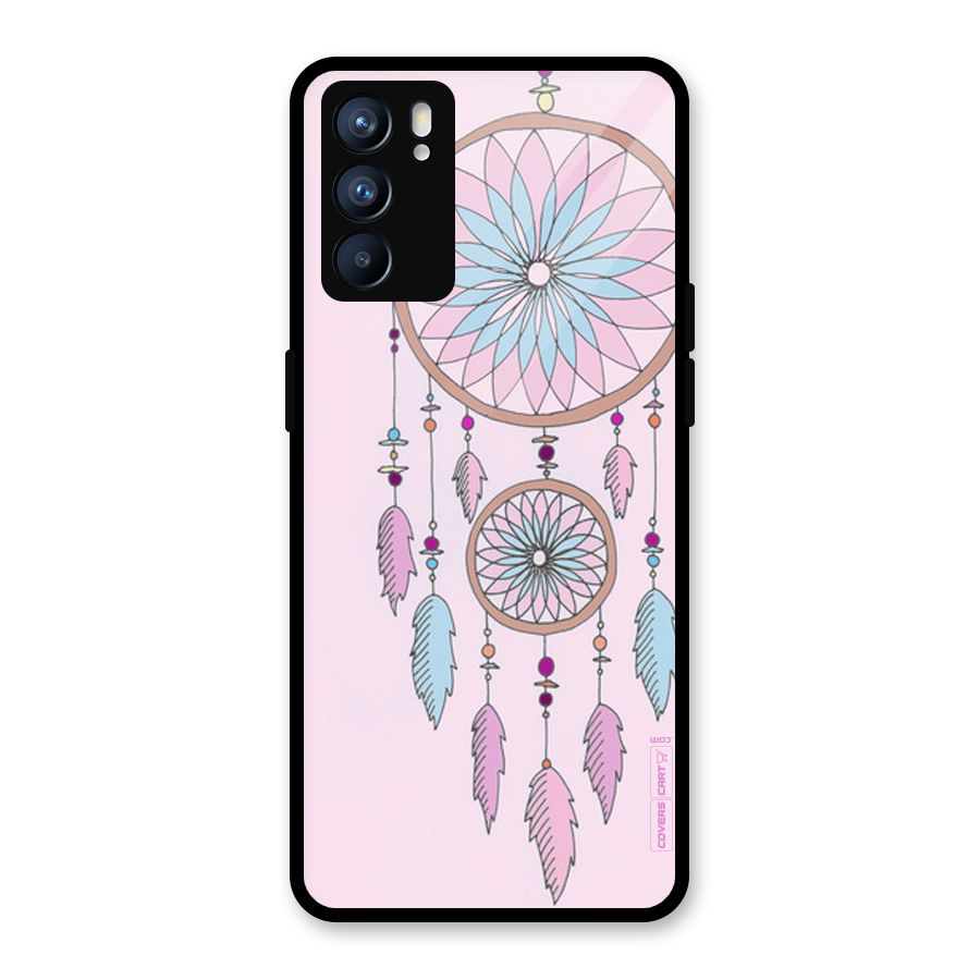 Pretty Dream Catcher Glass Back Case for Oppo Reno6 5G