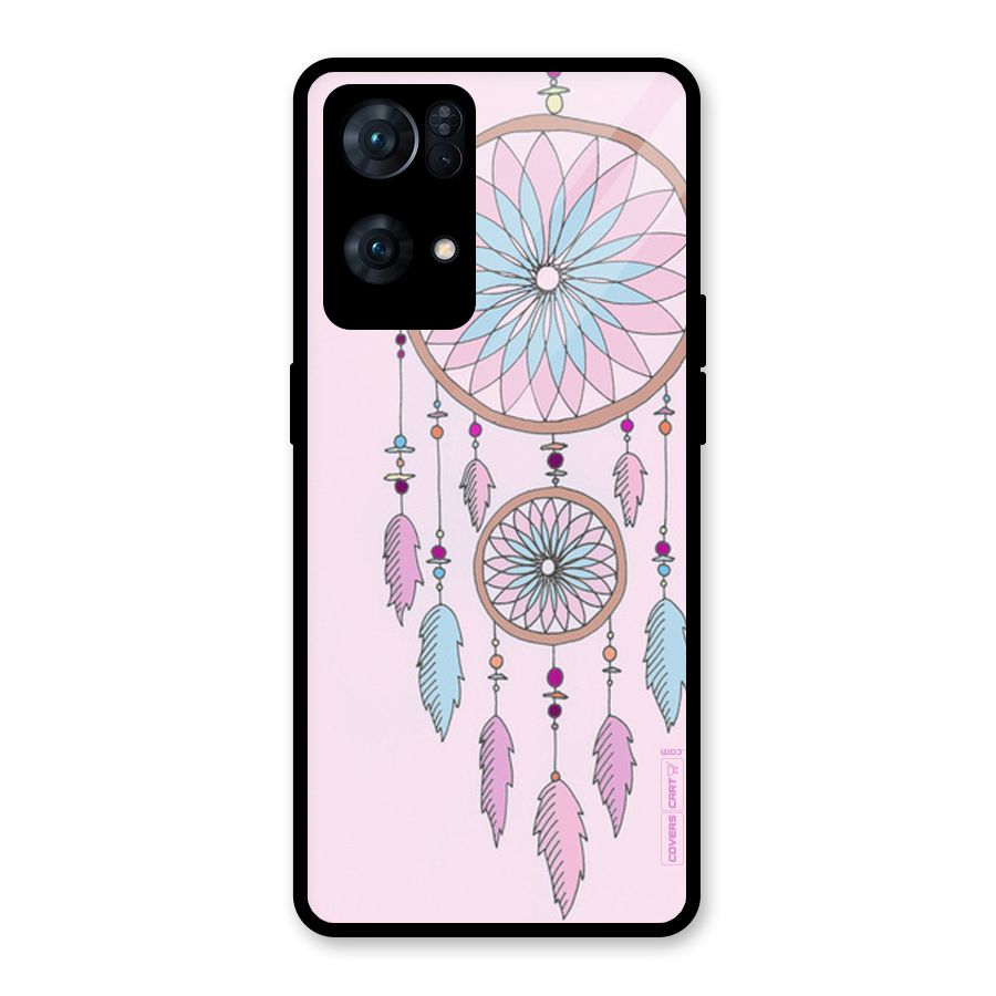 Pretty Dream Catcher Glass Back Case for Oppo Reno7 Pro 5G