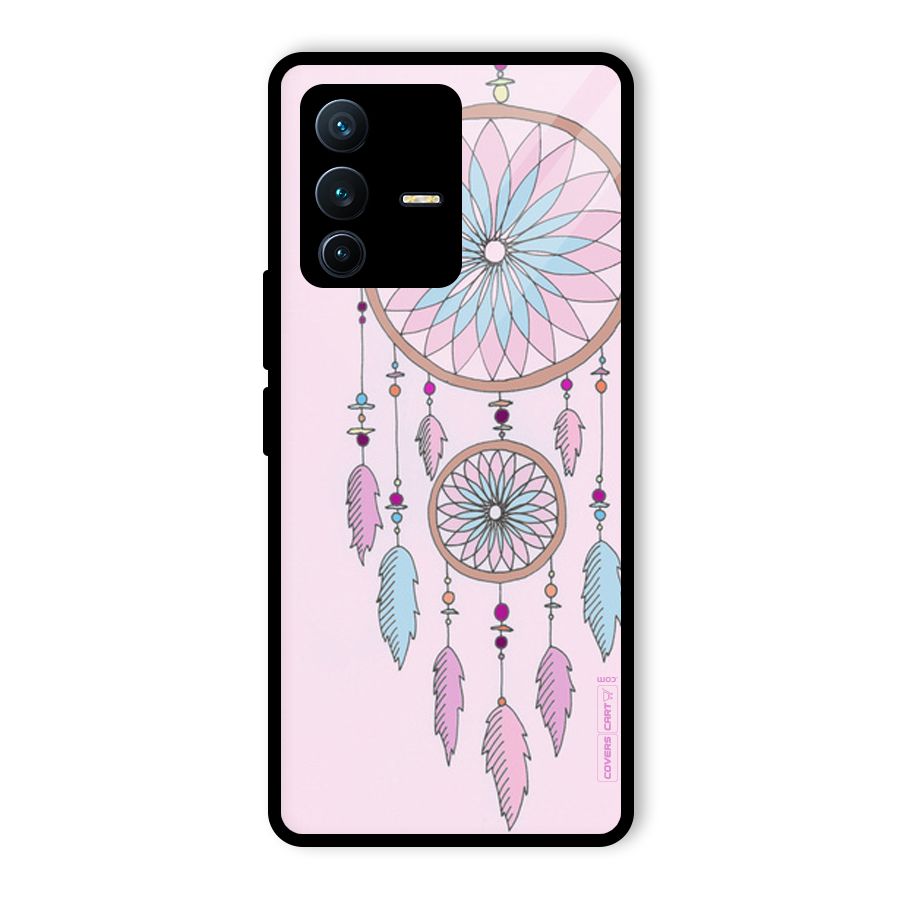 Pretty Dream Catcher Glass Back Case for Vivo V23 Pro