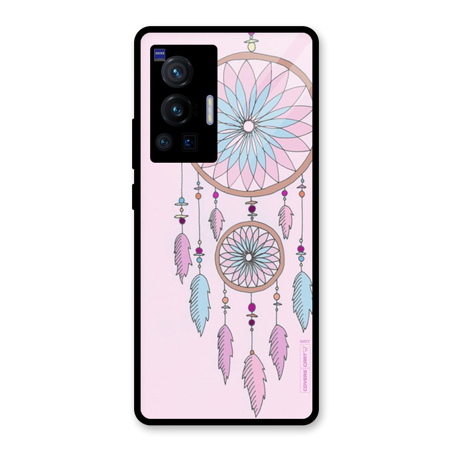 Pretty Dream Catcher Glass Back Case for Vivo X70 Pro
