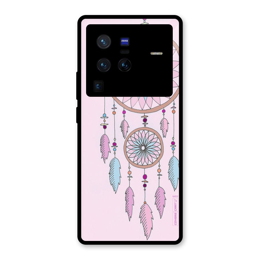 Pretty Dream Catcher Glass Back Case for Vivo X80 Pro