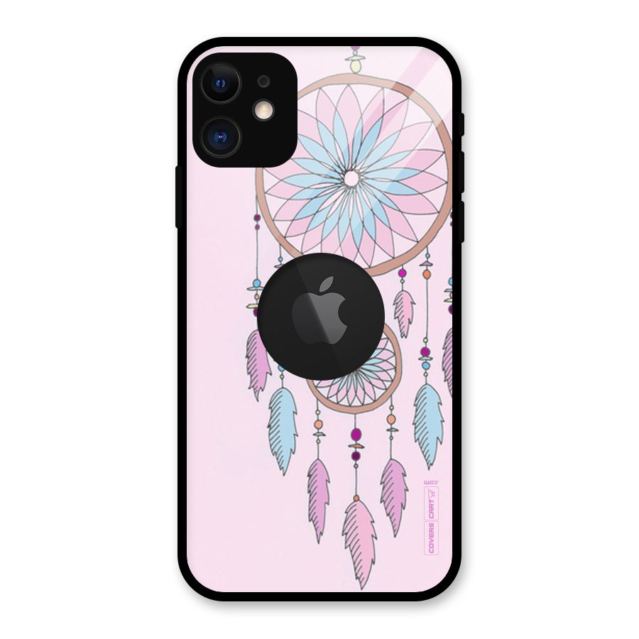 Pretty Dream Catcher Glass Back Case for iPhone 11 Logo Cut