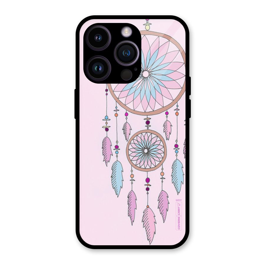 Pretty Dream Catcher Glass Back Case for iPhone 14 Pro