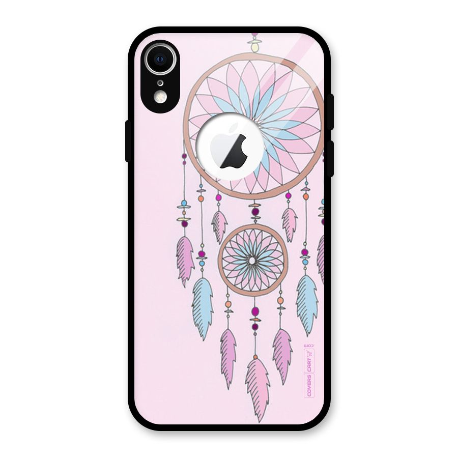 Pretty Dream Catcher Glass Back Case for iPhone XR Logo Cut