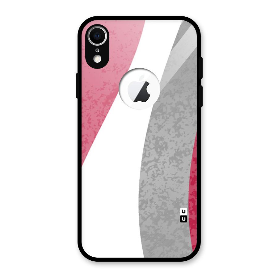 Pretty Flow Design Glass Back Case for iPhone XR Logo Cut