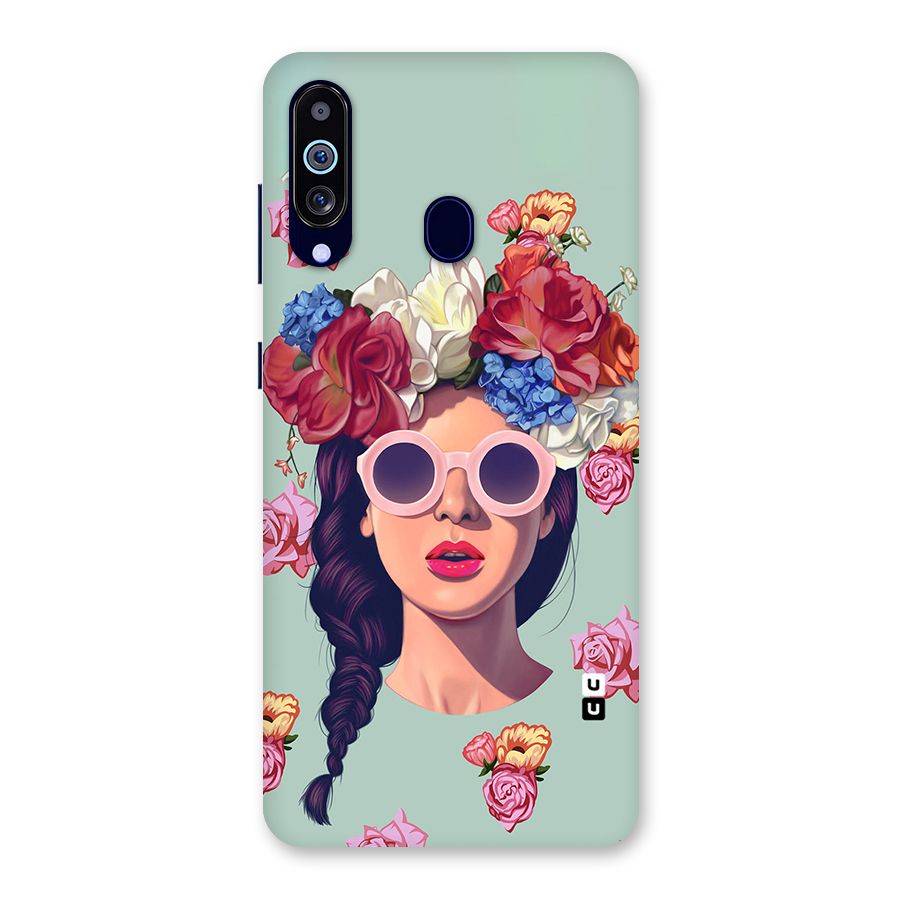 Pretty Girl Florals Illustration Art Back Case for Galaxy A60
