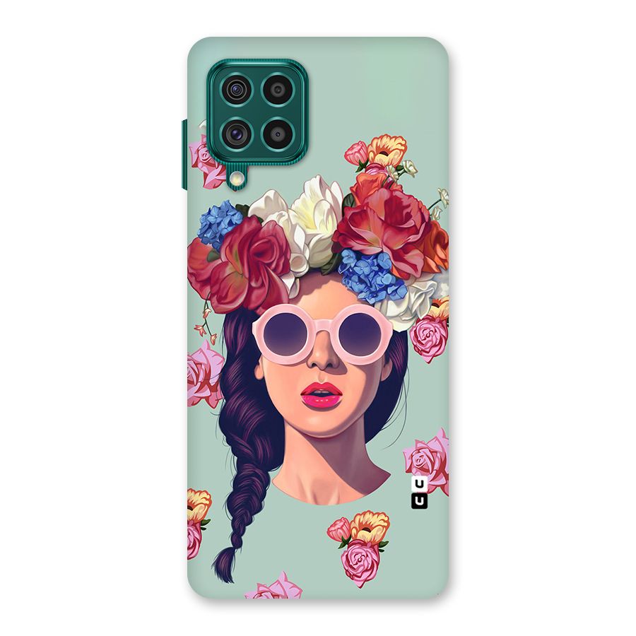 Pretty Girl Florals Illustration Art Back Case for Galaxy F62