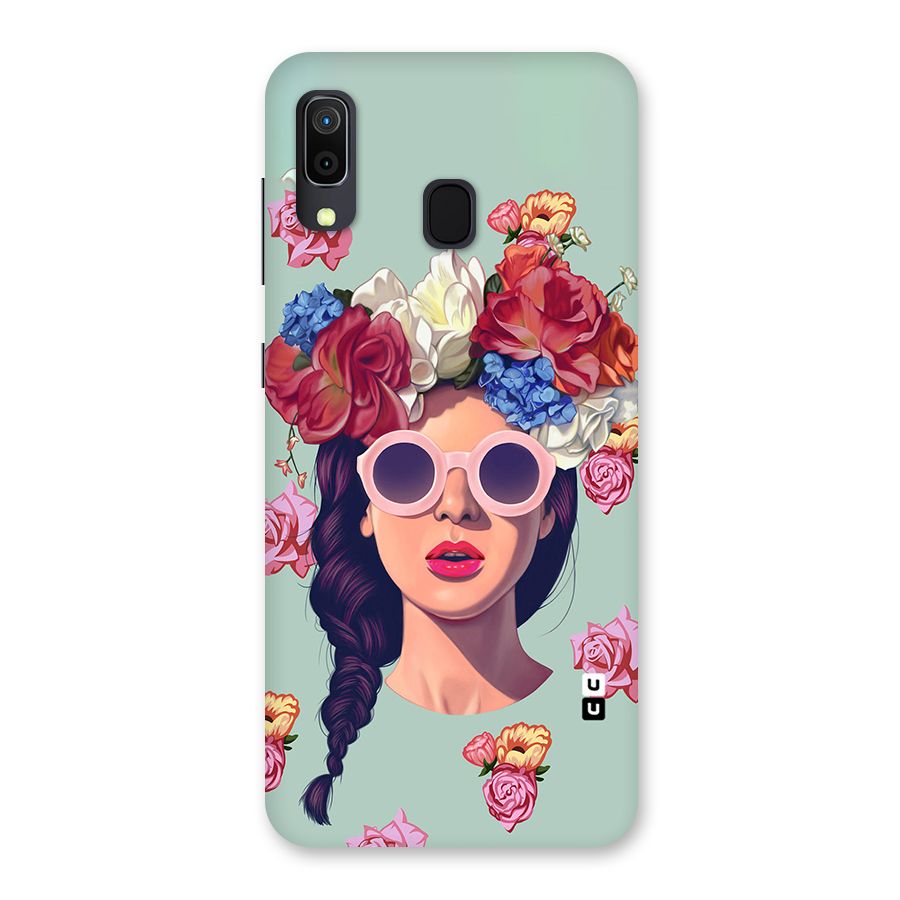 Pretty Girl Florals Illustration Art Back Case for Galaxy M10s