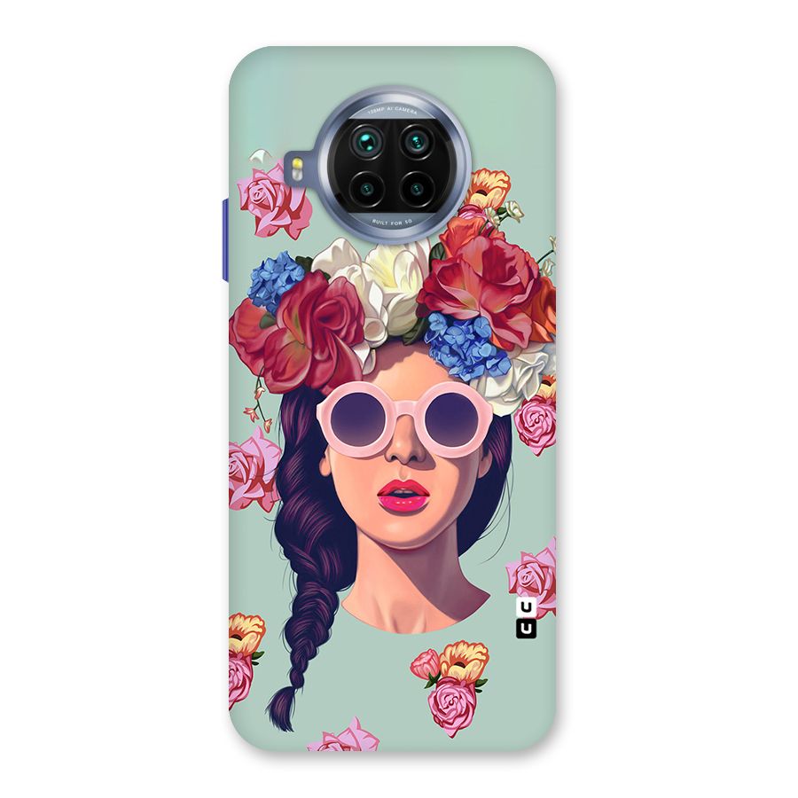Pretty Girl Florals Illustration Art Back Case for Mi 10i