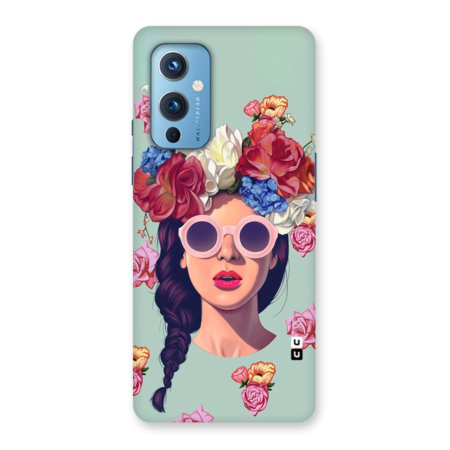 Pretty Girl Florals Illustration Art Back Case for OnePlus 9
