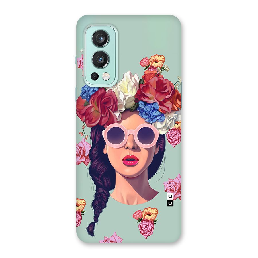 Pretty Girl Florals Illustration Art Back Case for OnePlus Nord 2 5G